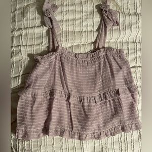 Light purple adjustable straps blouse